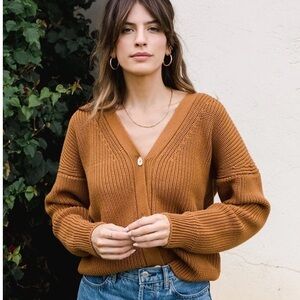Tradlands Shelter Cardigan in Sienna XS